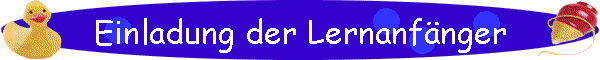 Einladung der Lernanfnger