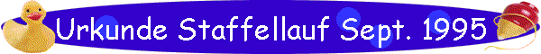 Urkunde Staffellauf Sept. 1995